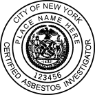 NYC Certified Asbestos Investigator Seal